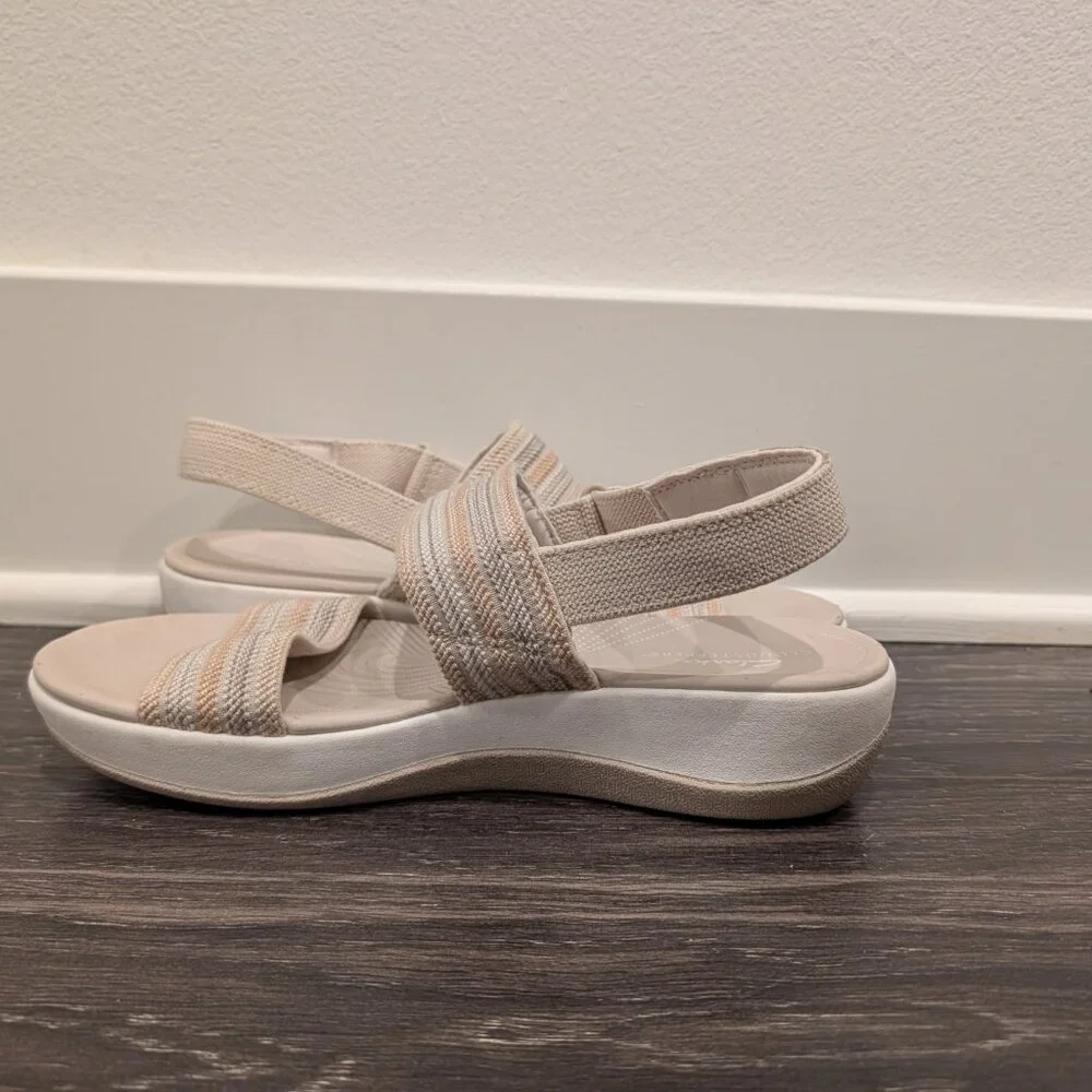 Clarks Cloudsteppers Arla Stroll Women's Sandals in Beige Combination - Picture 7 of 8